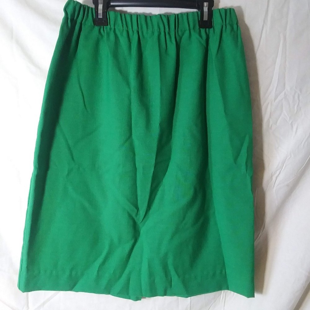 Vintage 80s Green/Blue Skirt Suit - Picture 9 of 13